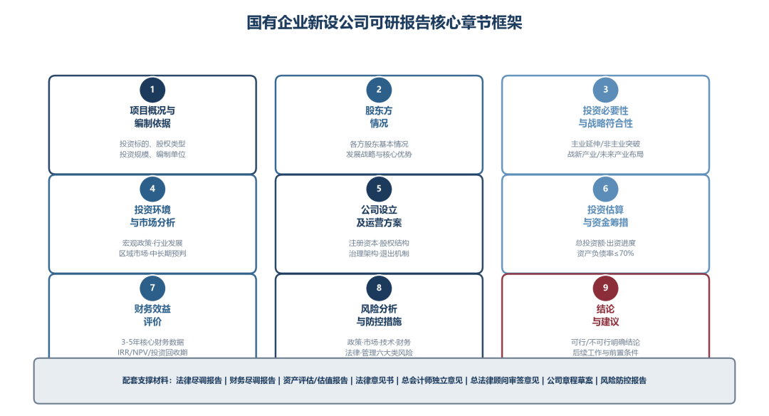 国有企业设立新公司(布局新领域、新产业)前期论证用可行性研究报告编制要求与审查要点